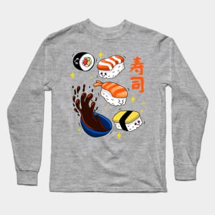 Kawaii Sushi Long Sleeve T-Shirt